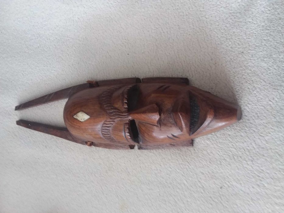 Oryginalna maska , głowa afrykańska drewniana