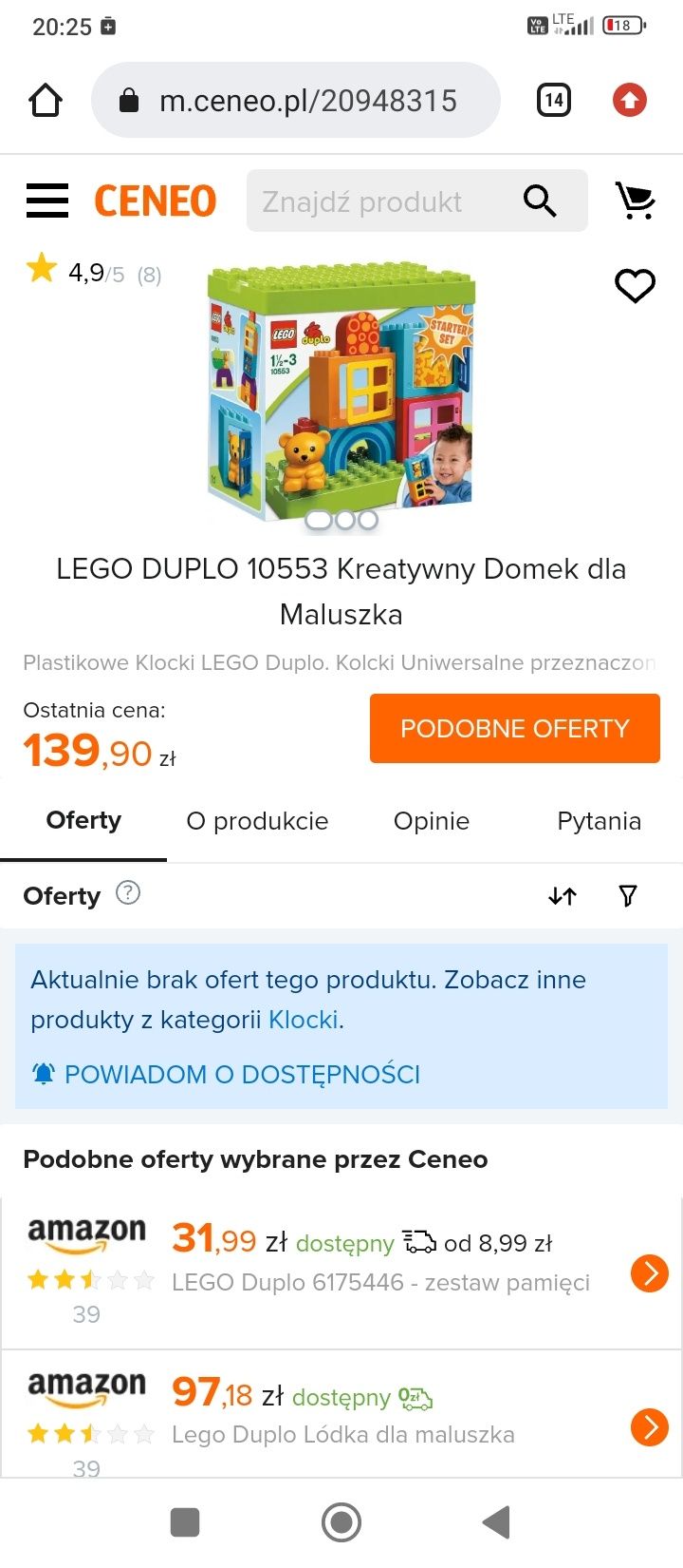 LEGO Duplo 10553 kreatywny domek maluszka