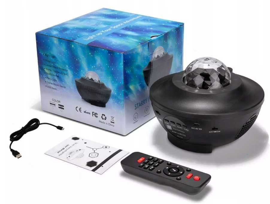 Projektor Gwiazd Star Lampka Nocna LED USB + PILOT