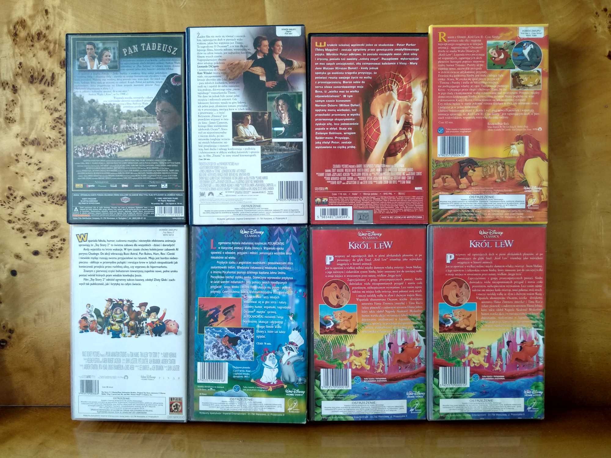 Zestaw 16 sztuk kaset! Kasety VHS video wideo orginalne filmy licencja