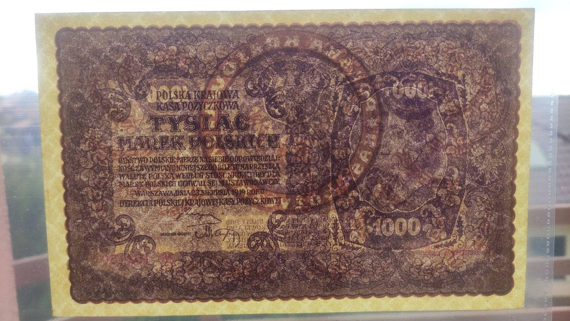 1000 Marek Polskich 1919 stan 1 seria AE