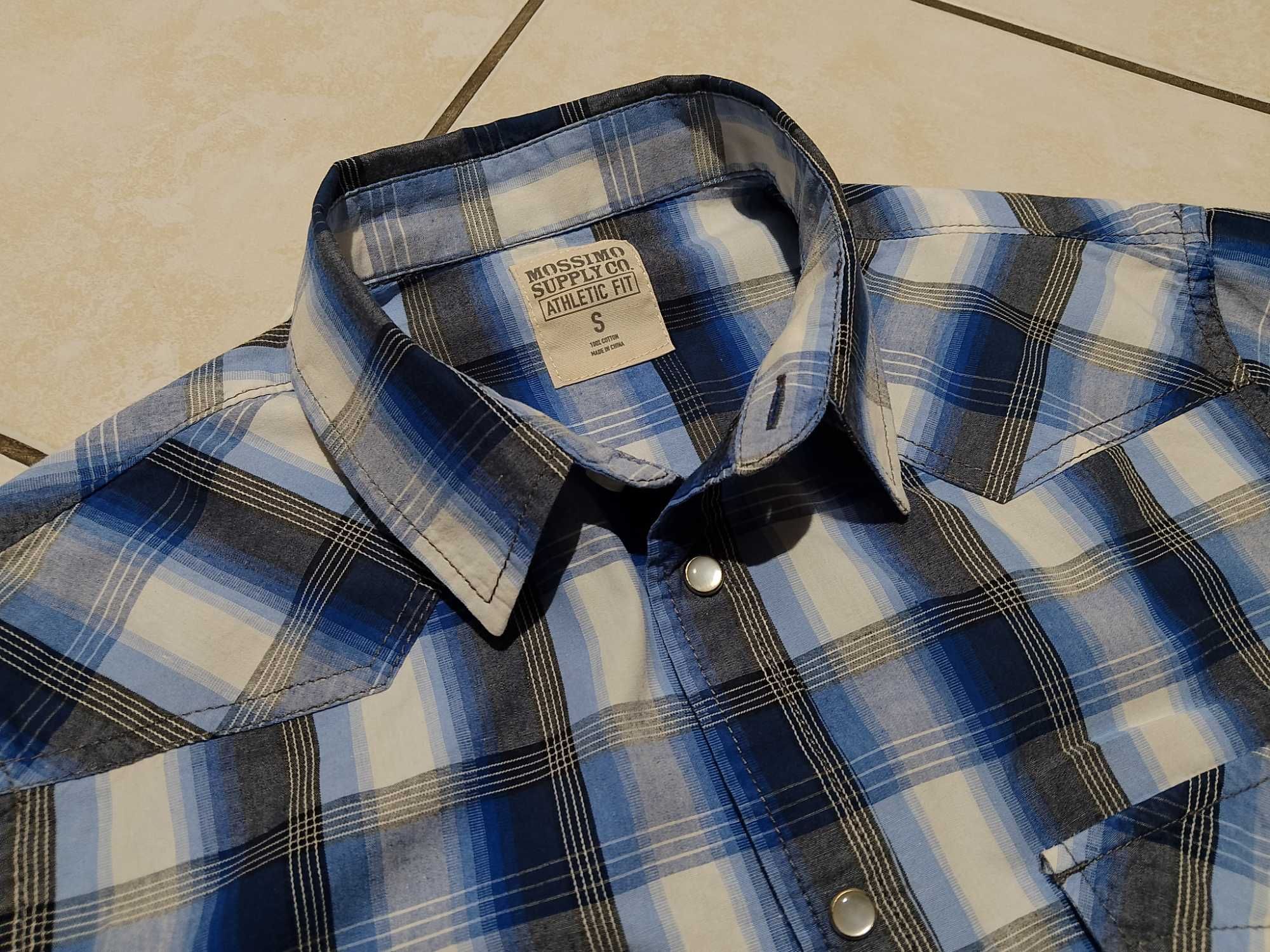 MOSSIMO SUPPLY USA - NOWA! Koszula Męska na Zatrzaski rozmiar S