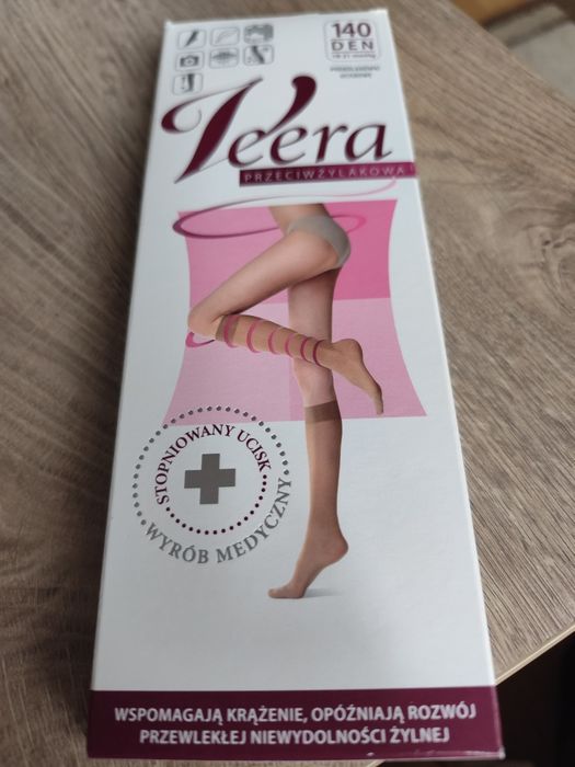 Podkolanówki przeciwzylakowe uciskowe firmy Veera