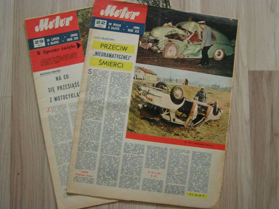 Tygodnik Motor rocznik 1971 nr.22 i 29