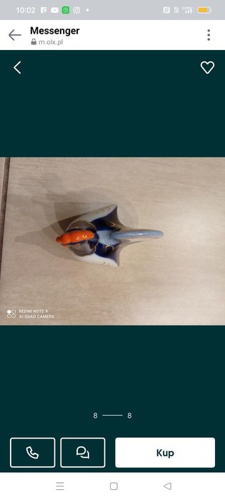 Łomonosow Ussr kura,kogut figurka z porcelany