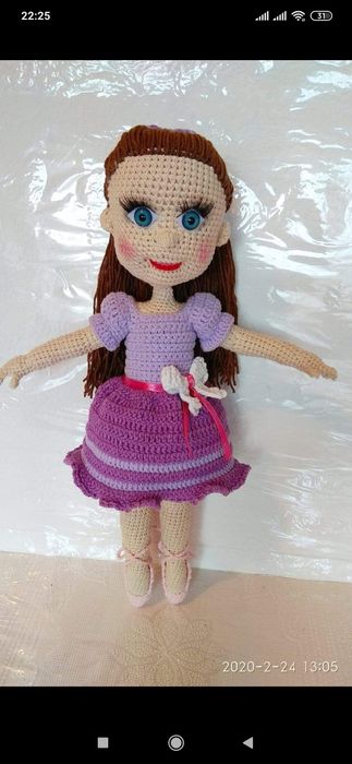 Вязаная кукла крючком