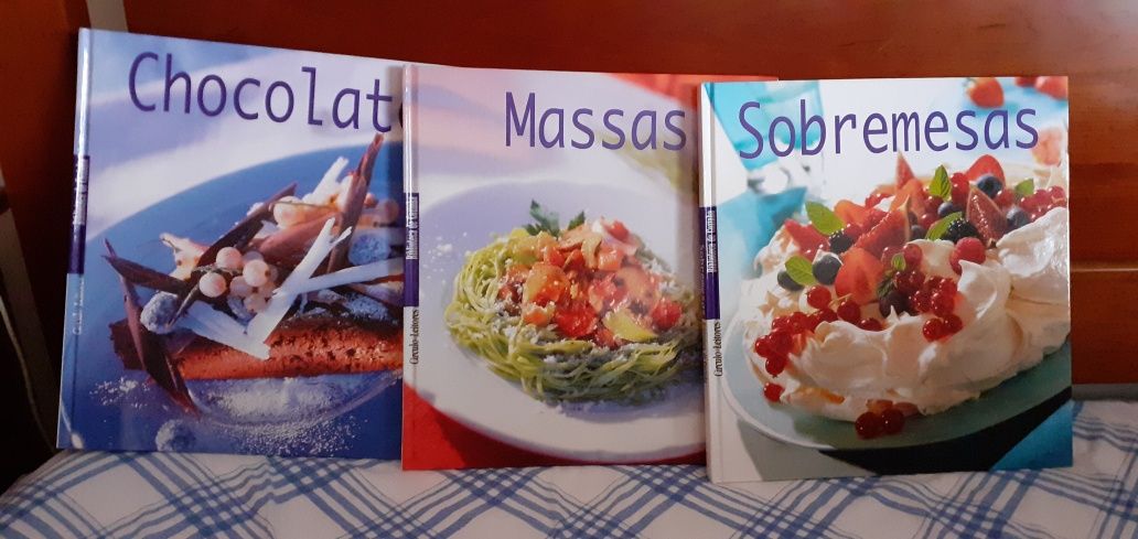 8 livros de cozinha como novos