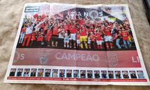 Poster Duplo SLB Campeão 2015/2016 c/ plantel - Tamanho 85X62 cm
