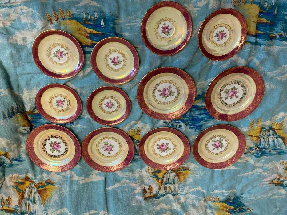 Чайный сервиз ГДР РОЗА FORTUNA EISENBERG (на 6 персон)