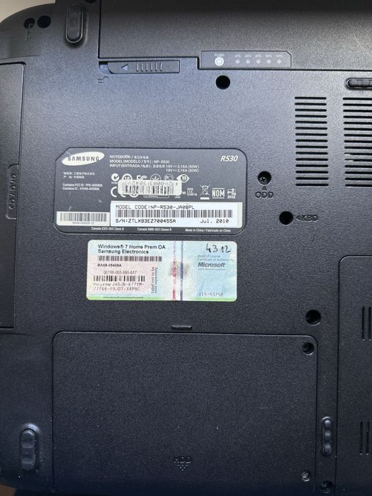 Laptop Samsung R530