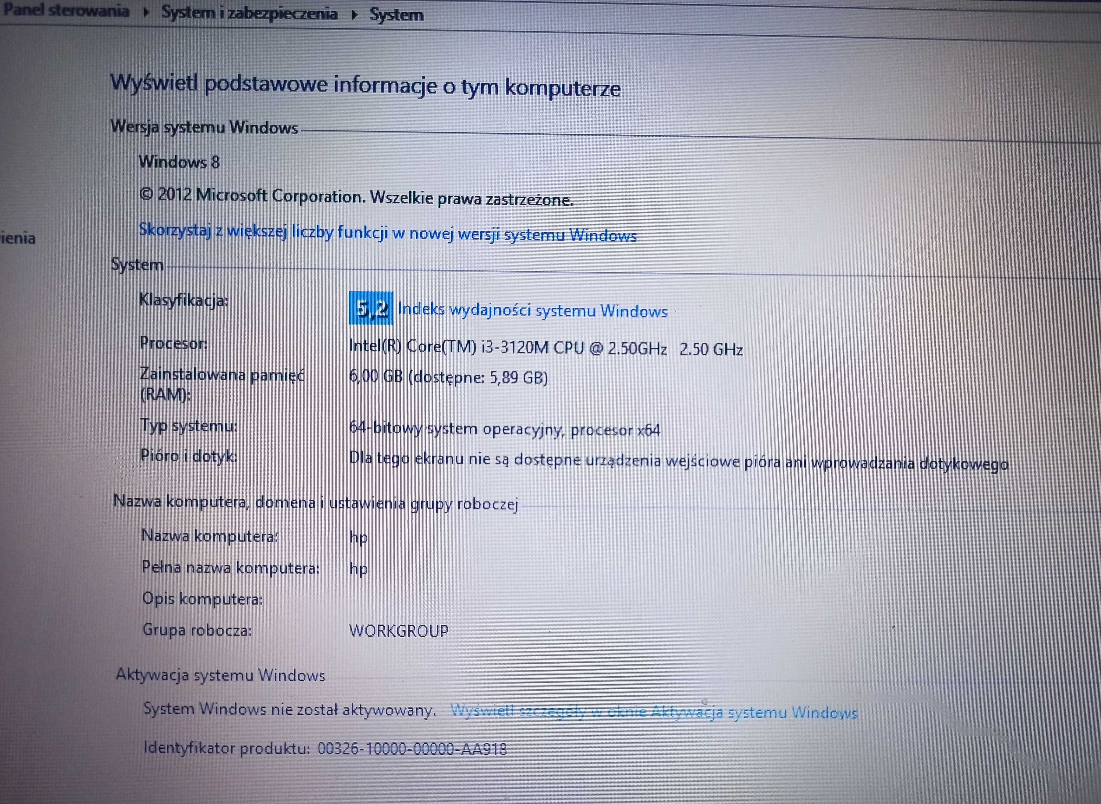 laptop HP Windows 8 Build 9200 Intel Core I3 stan bdb