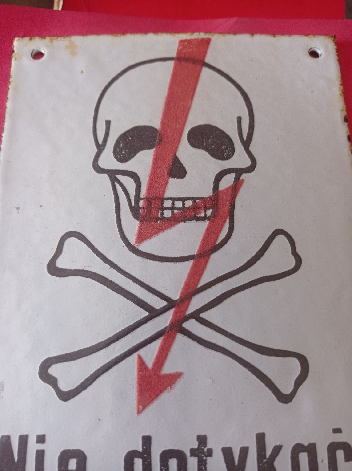 Aviso de electrificação antigo