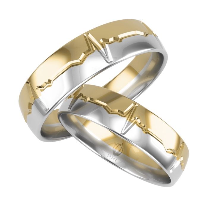 Obrączki złote 585 złoto białe palladowe dwukolorowe