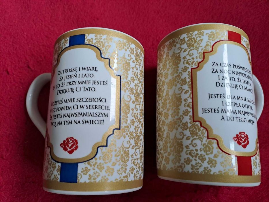 Na prezent kubki do herbaty dla Mamy i TATY, Kukartka, używane