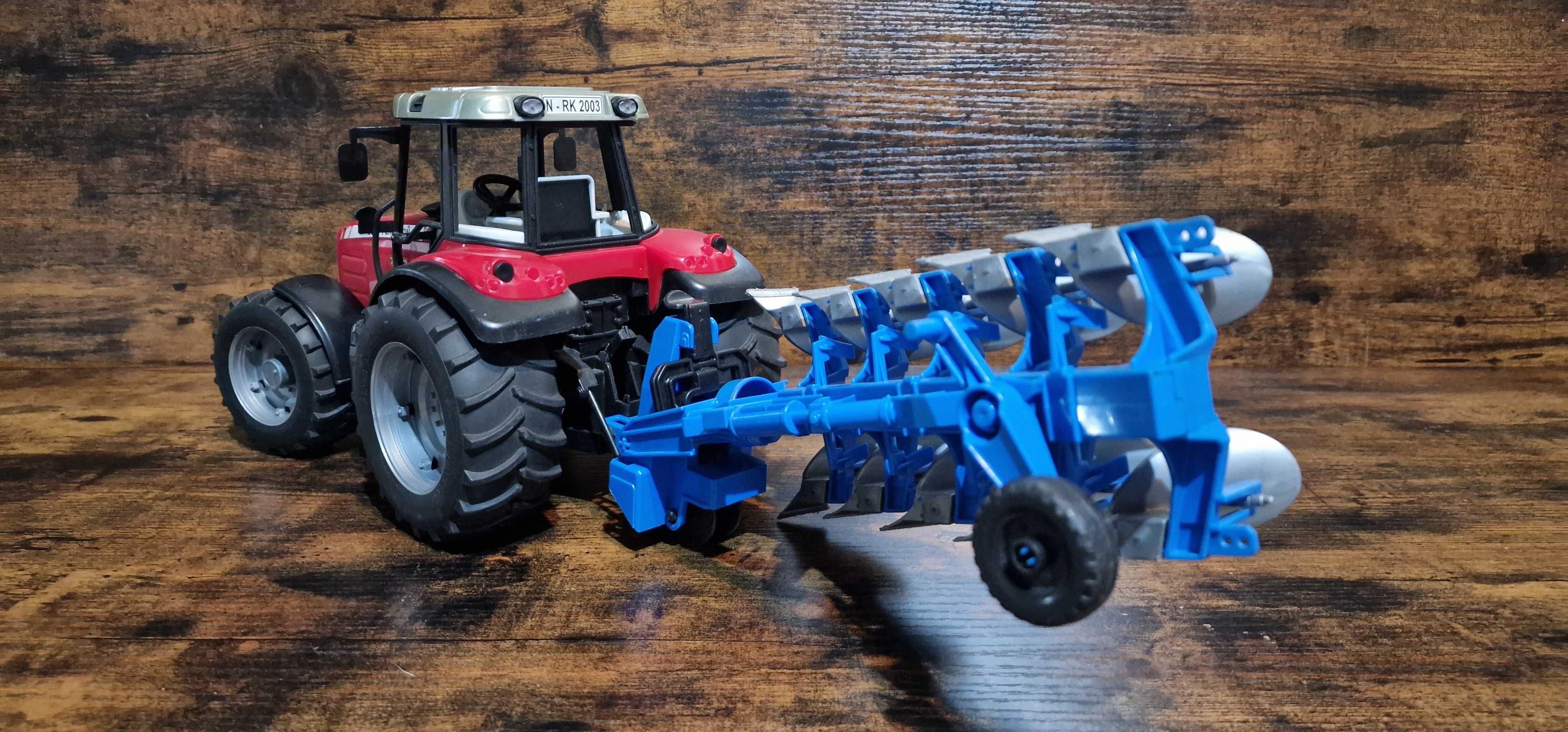 Zabawka MASSEY FERGUSON + pług Lemken