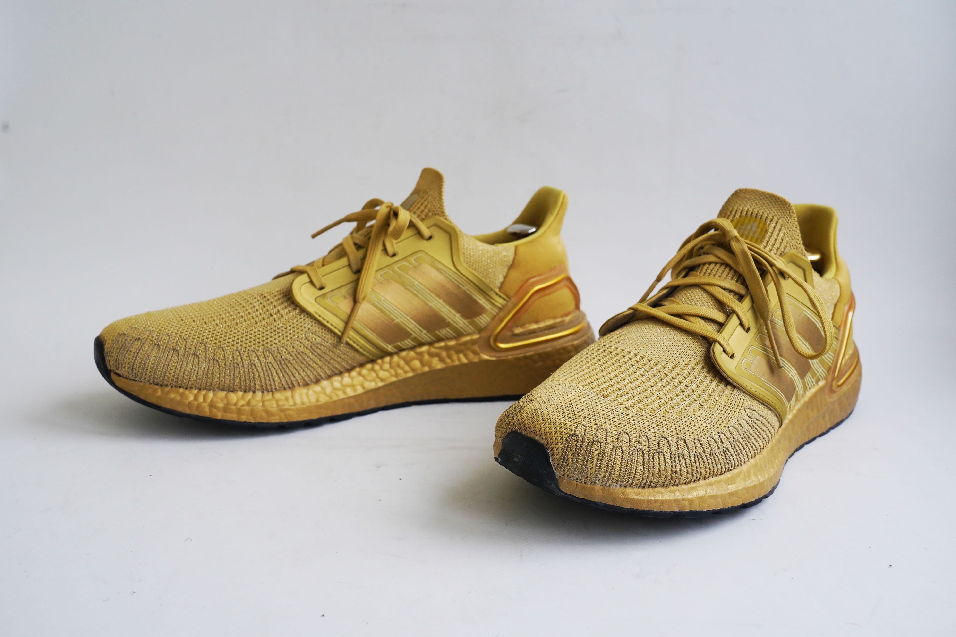 кросівки золотисті Adidas Ultra Boost 20 Gold Metallic розмір 45-46