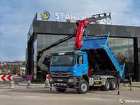 Mercedes-Benz ACTROS 3341 6x6 HMF 4220 K4 HDS Żuraw Wywrotka  MERCEDES-BENZ ACTROS 3341 6x6 HMF 4220 K4 HDS Żuraw Wywrotka