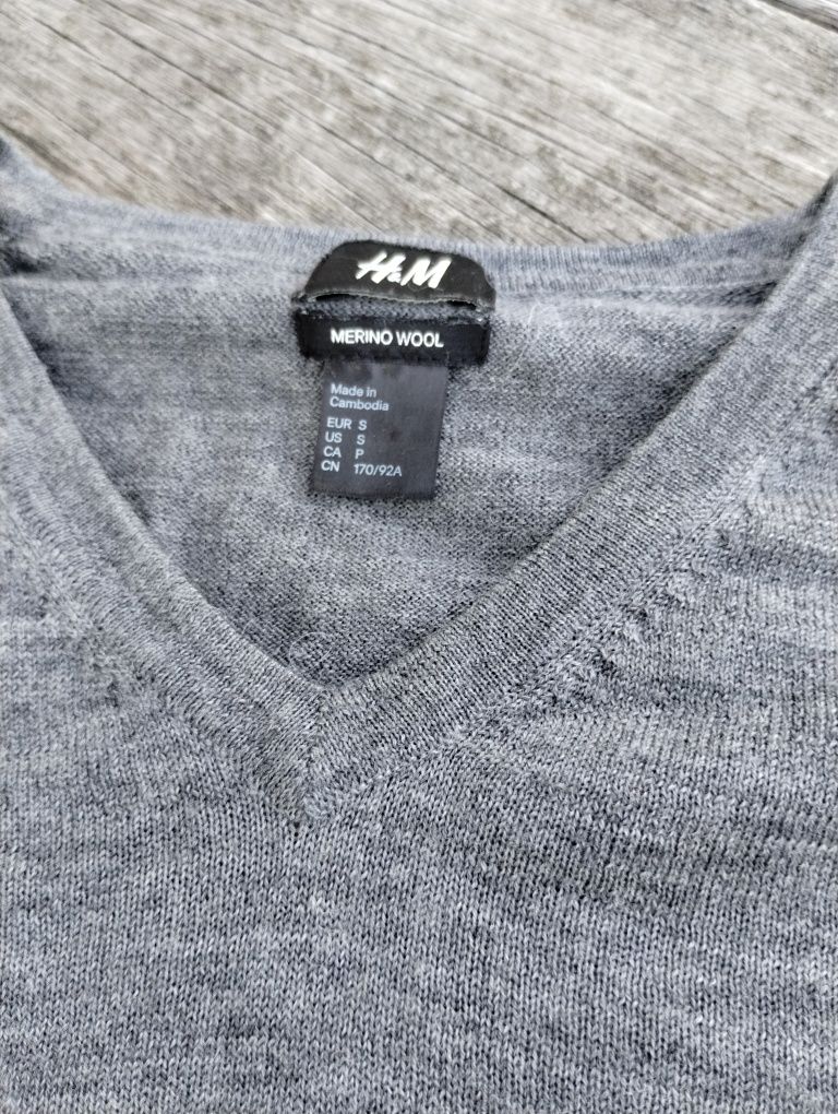 Sweter wełna merino 100% h&m S/M