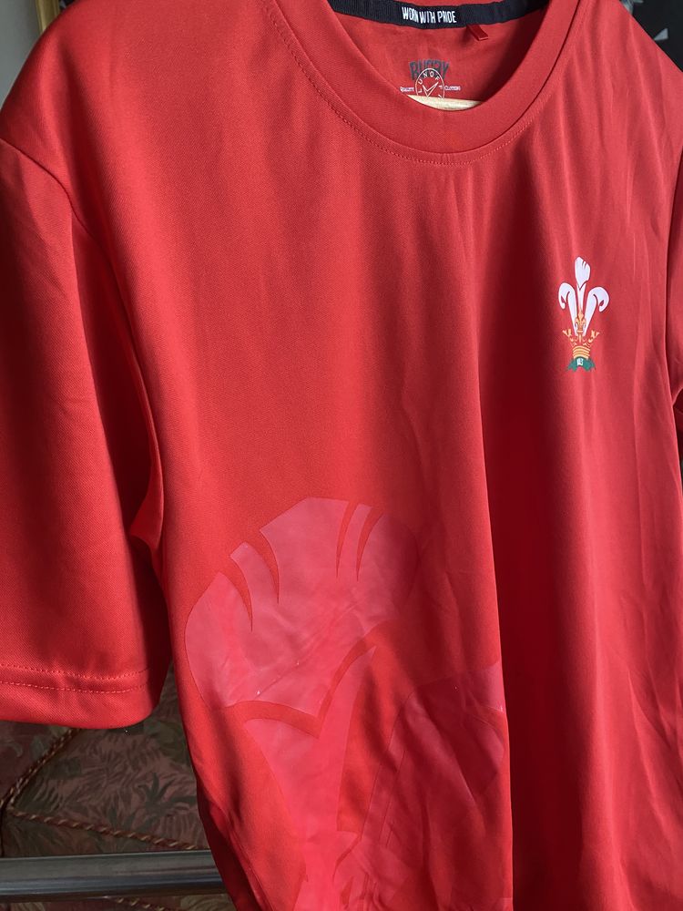 Koszulka t-shirt Welsh Rugby Union r. S + czapka Walia WRU