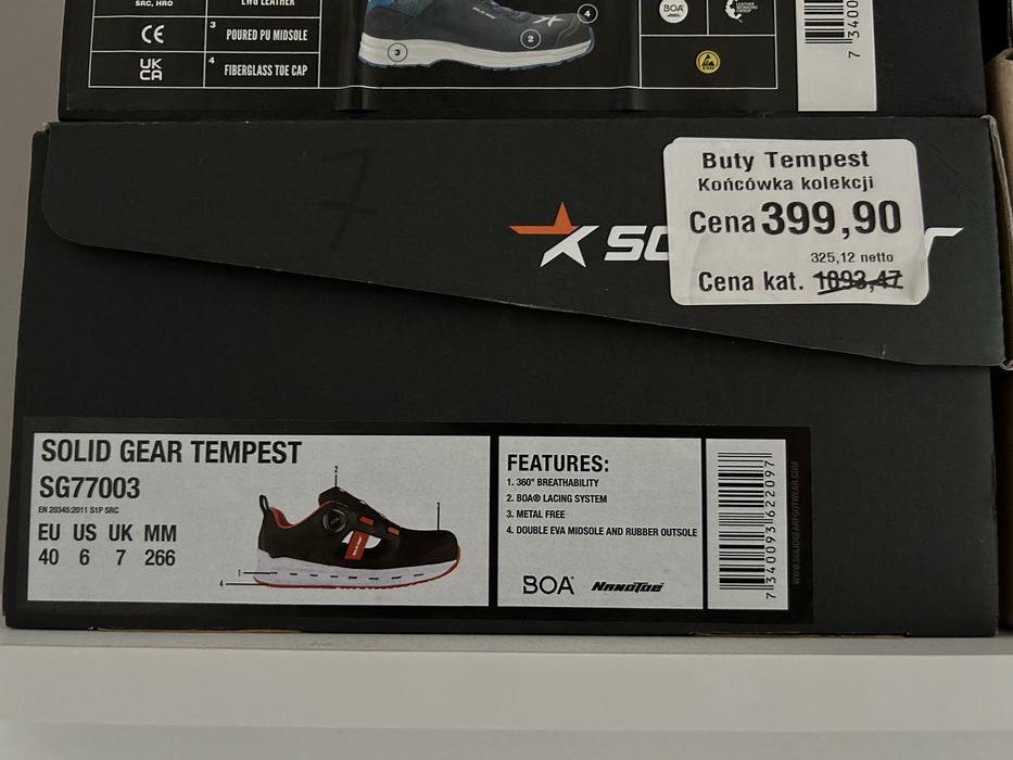 Buty robocze Solid Gear Tempest S1P SRC Snickers Workwear
