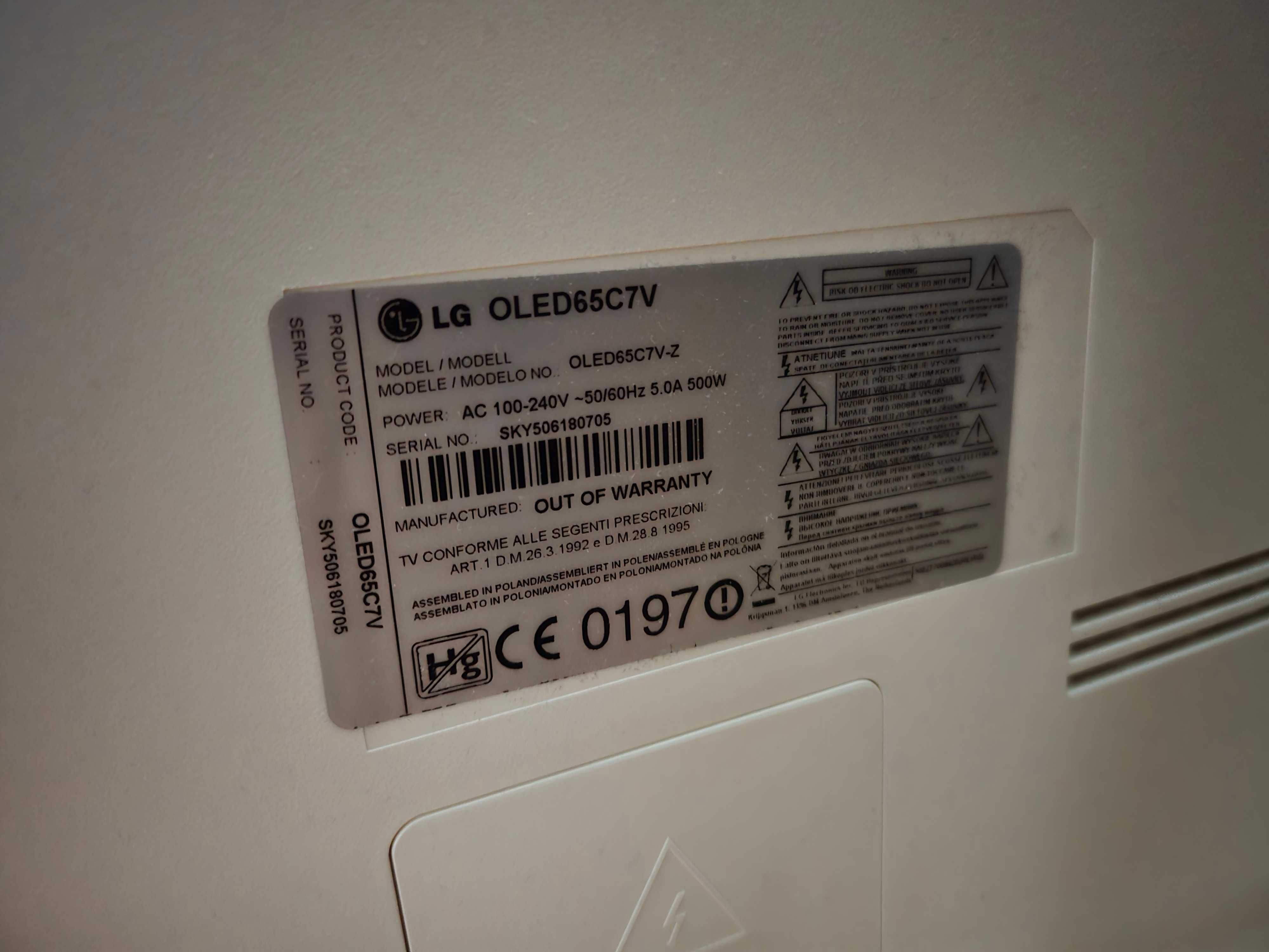 telewizor LG Oled 65 cali model C7