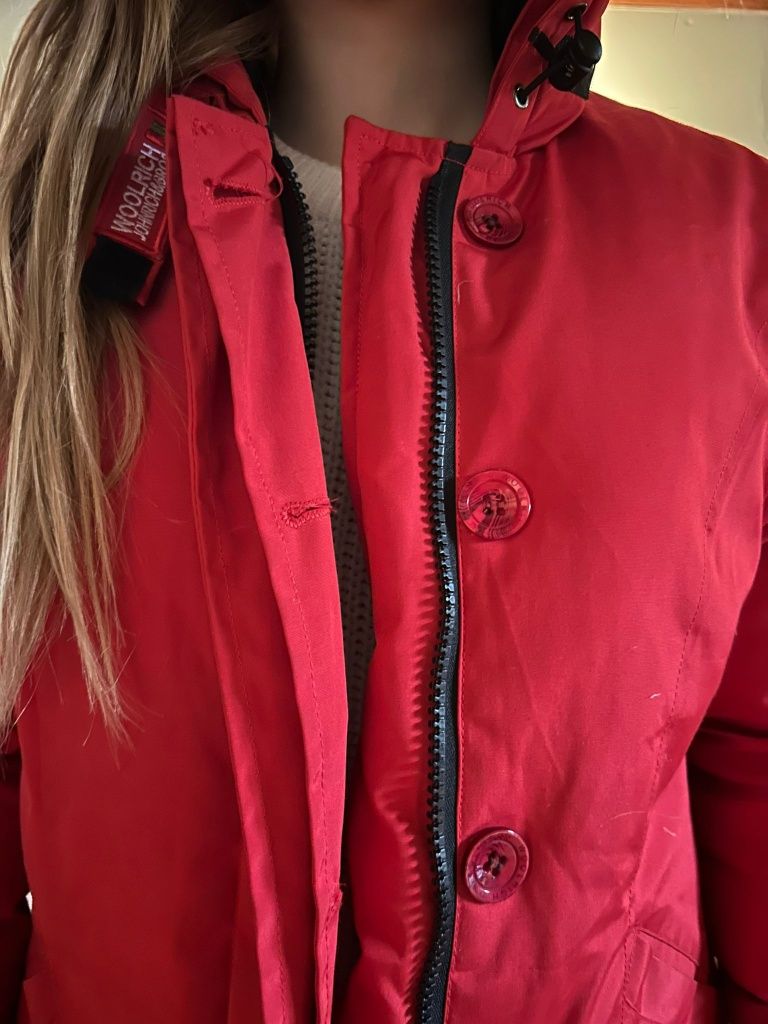 Woolrich kurtka puchowa zimowa L / M czerwona
