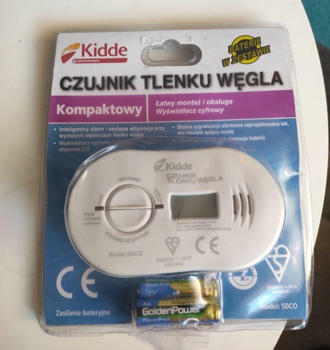 Czujnik tlenku węgla Kidde 5DCO Nowy