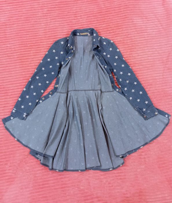 Джынсовое платье на кнопках S