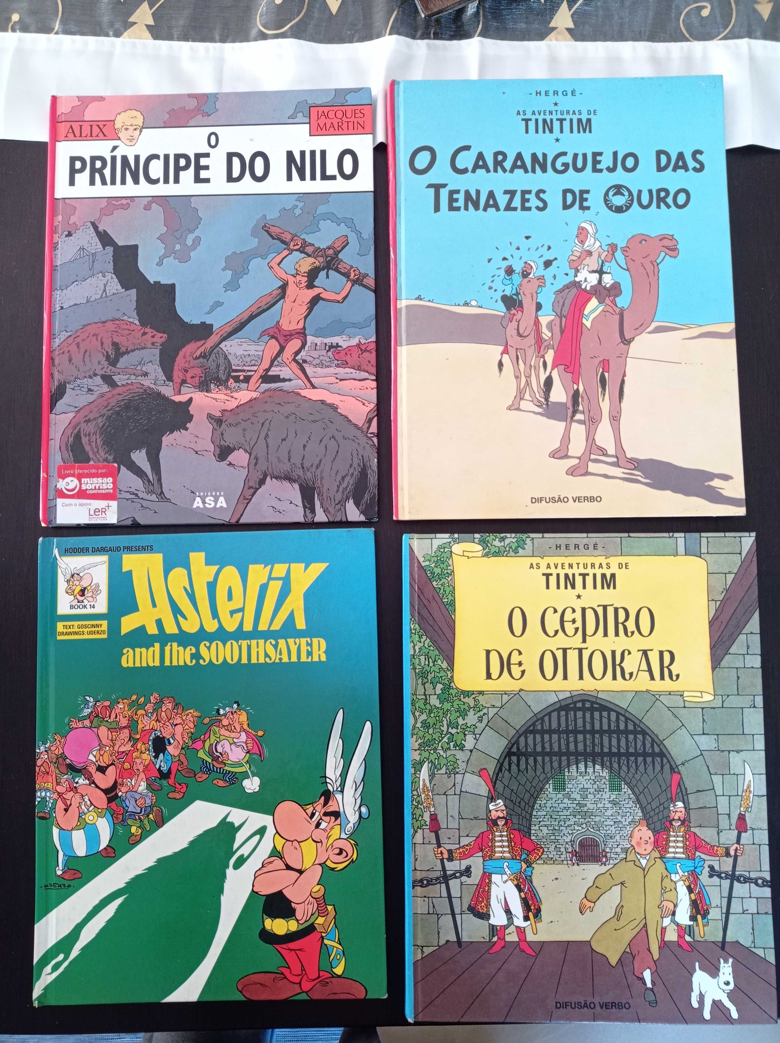 Livro BD Tintim Caranguejo das Tenazes de Ouro  ( com erro de edição).