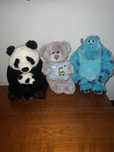 Conjunto de Peluches: Panda / Monstros e companhia
