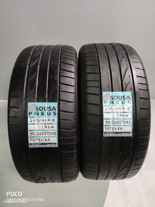 2 pneus semi novos 245/45r18 96w bridgestone