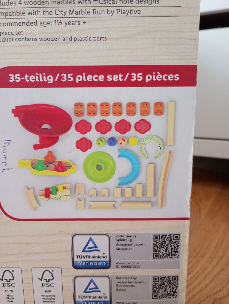Drewniany tor kulkowy muzyczny Playtive