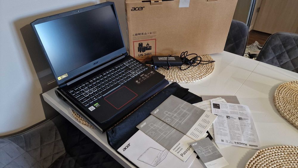Laptop ACER Nitro 5 w stanie idealnym RTX 15'6 cala 144 Hz Windows 11