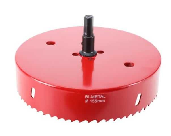 Otwornica bimetalowa 155mm + wiertło prowadzące