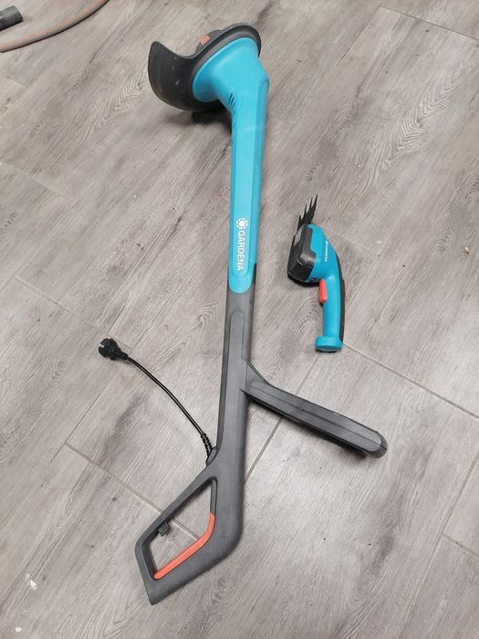 Zestaw gardena podkaszarka i nożyce akumulatorowe do trawy