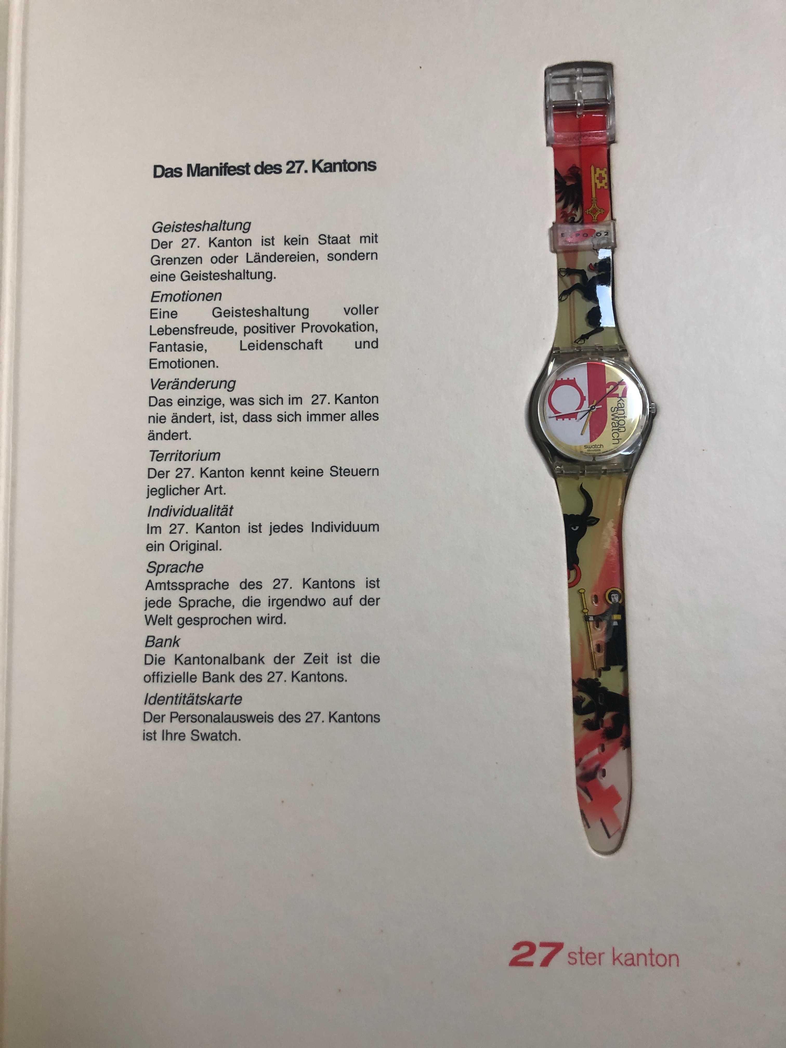 Swatch 27 Cantões com Livro