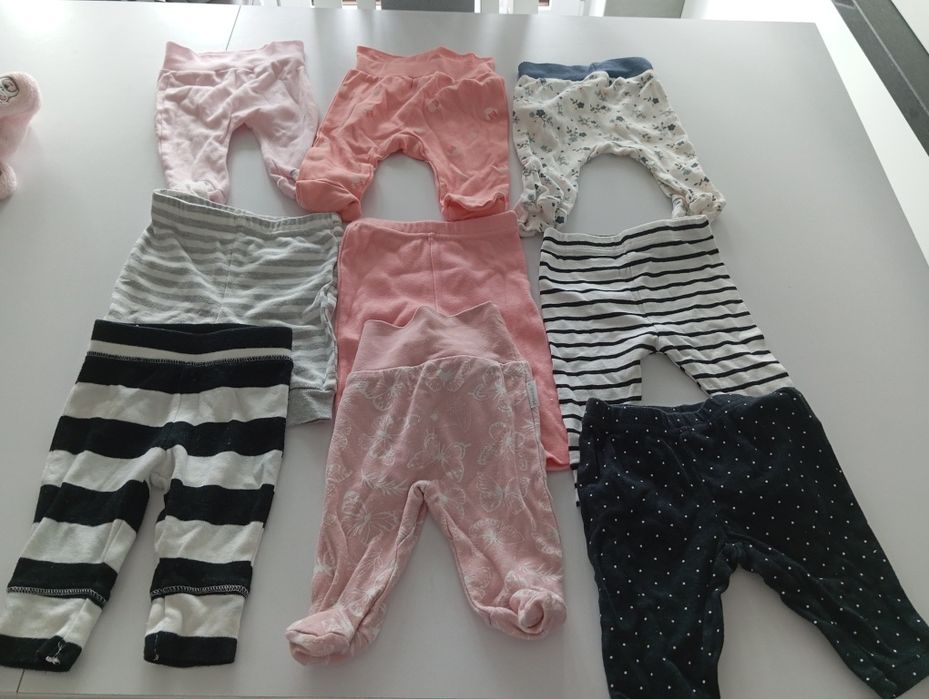 Spodnie połówki legginsy 62 ok 10.szt