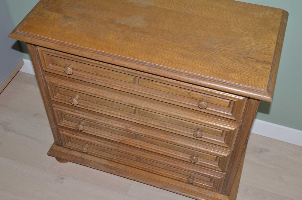 Szafka z szufladami, dąb, „Amsterdam”, Swarzędzkie Fabryki Mebli