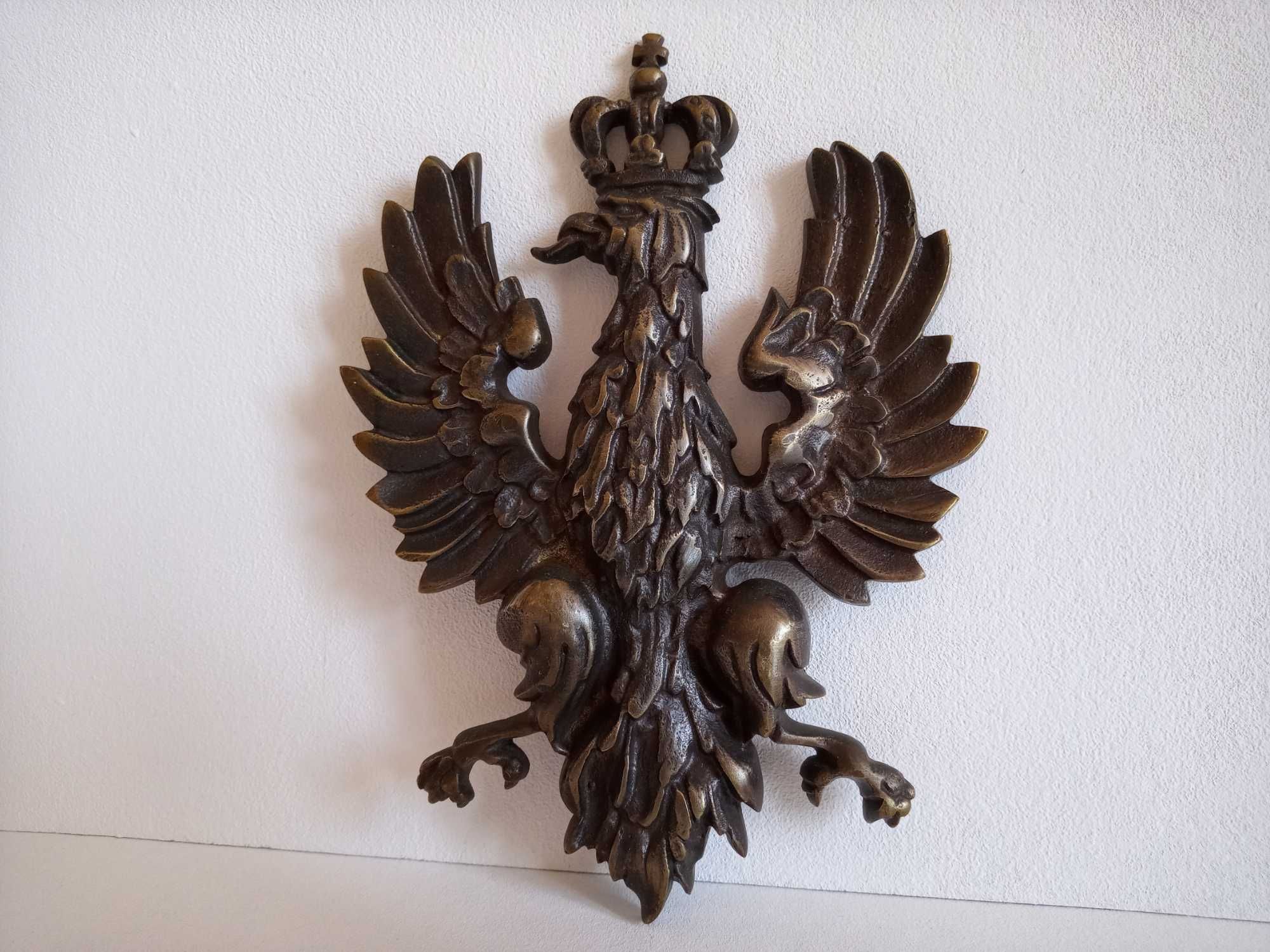 Orzeł w koronie - odlew z mosiądzu