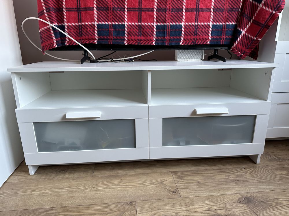 Szafka pod TV, biała 120 cm Brimnes Ikea