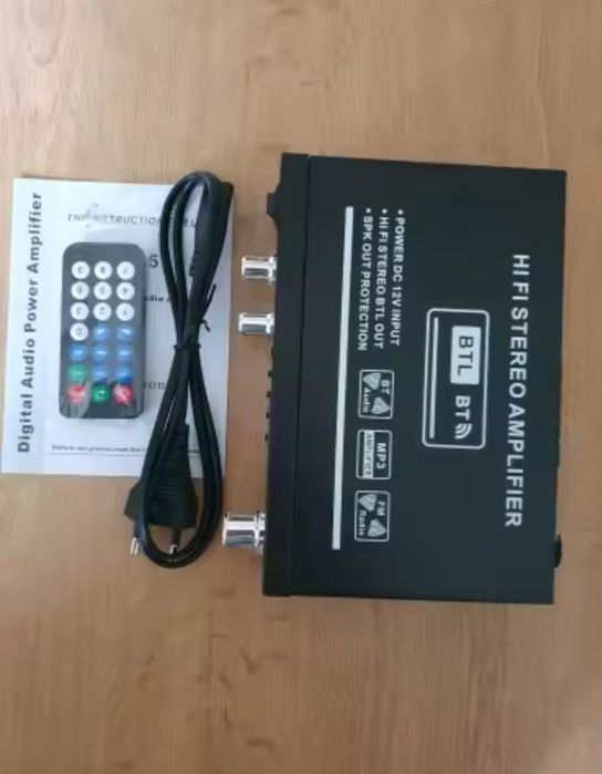 Wzmacniacz AK35 bluetooth radio zasilanie AC 220V DC 12V pilot