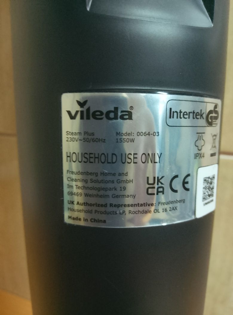Mop parowy VILEDA 0064-03 moc 1550W