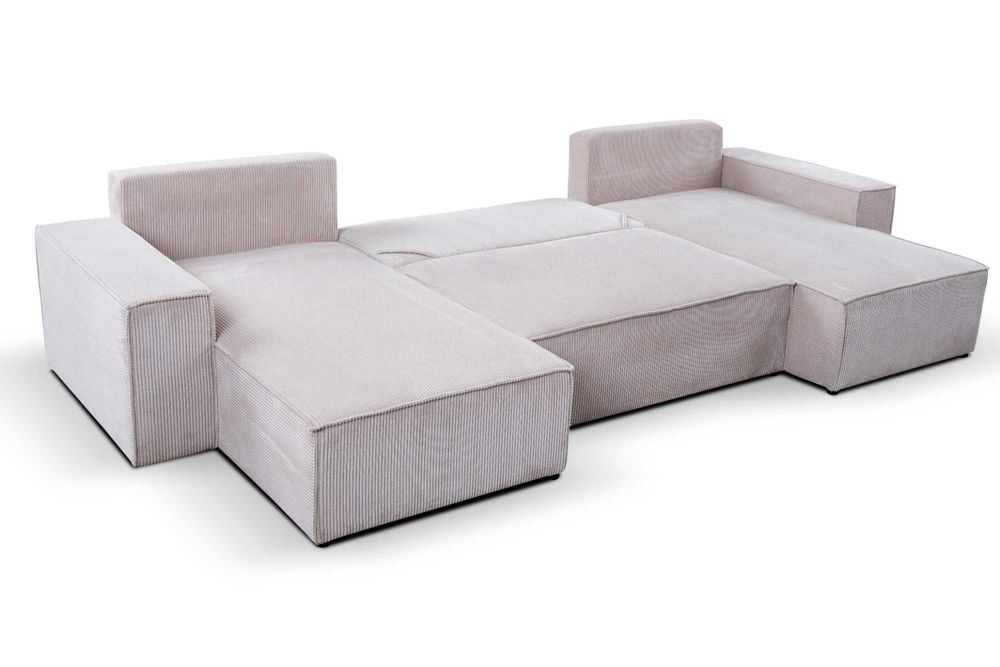 Narożnik Wenus U  Sztruks Funkcja Spania Pojemnik na Pościel