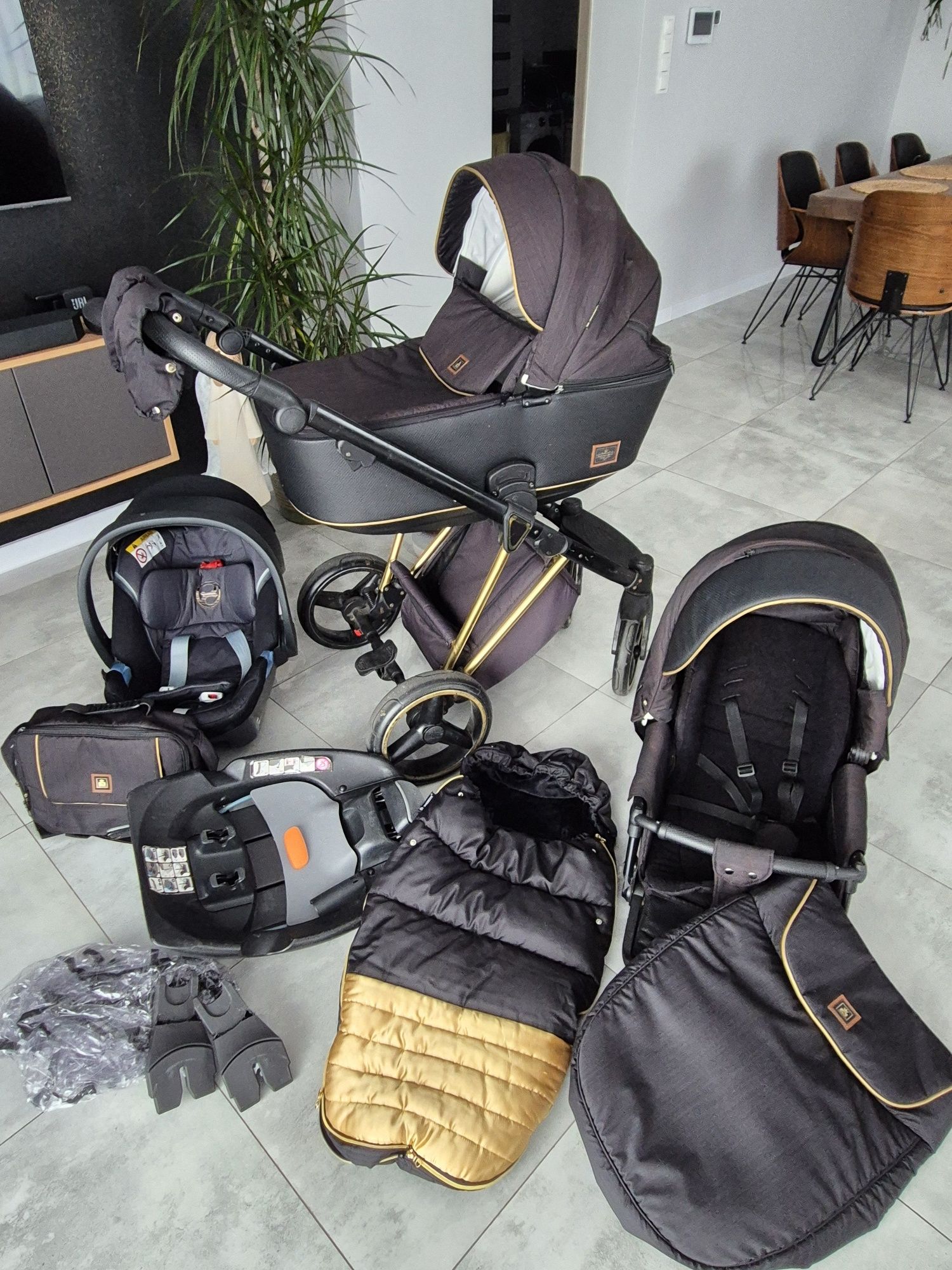 Zestaw Wózek dziecięcy 3w1 Gondola Nosidełko Spacerówka Cybex Adamex