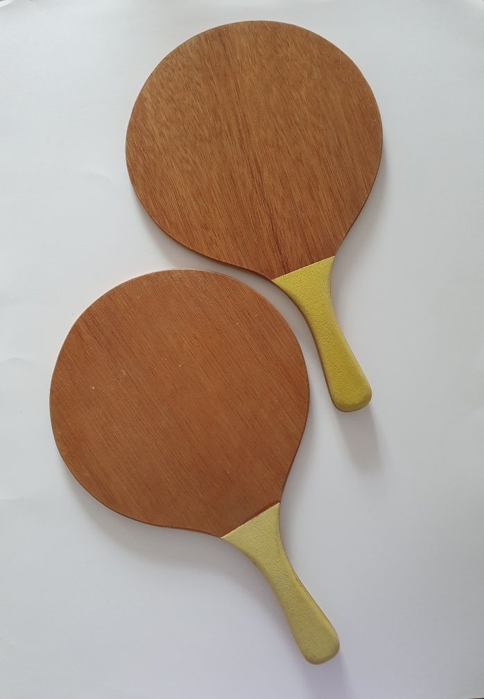 Rakietki do tenisa plażowego drewniane Vintage