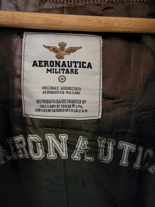 Коричневая кожаная куртка 15 STORMO-CSAR Aeronautica Militare