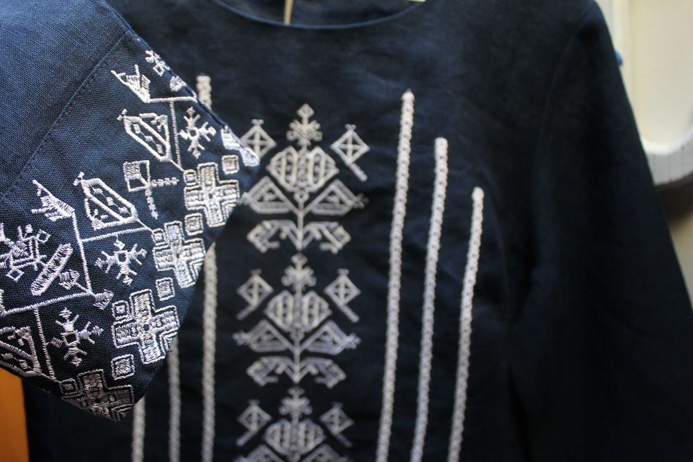 Вышиванка, блуза, рубашка, лен, льняная, р 50, новая