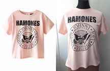 Zara różowa koszulka Ramones 13 14 lat