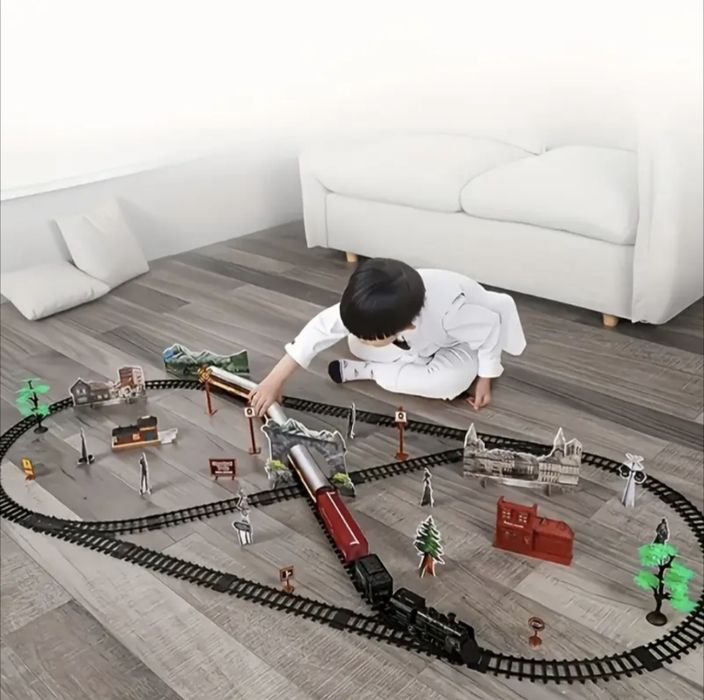 Дитяча залізниця з парогенератором і підсвіткою Classic train 100х100