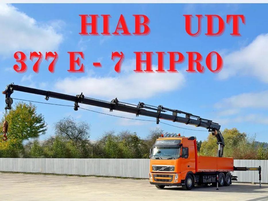 Volvo FH 460 * SKRZYNIA 6,40m * HIAB 377 E-7 HIPRO + PILOT / 6x4 * STAN BDB